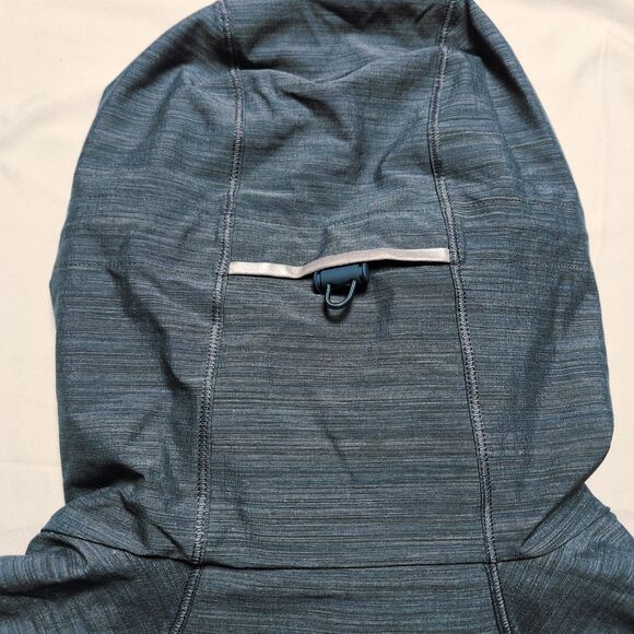 Athleta Womens Medium Racer Running Free Jacket Blue Hooded Lightweight - Picture 7 of 16